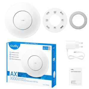Cudy AP3000 AX3000 Wi‑Fi 6 Access Point – 2.5 G PoE