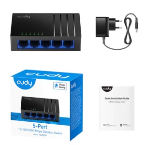 Switch Cudy 5 Puertos Gigabit GS105D – Compacto y eficiente