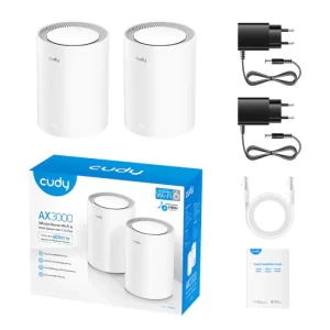 Cudy M3000 AX3000 Mesh Router 2‑Pack – Cobertura Wi‑Fi 6