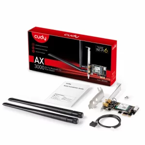 Cudy WE3000 Wi‑Fi 6 PCIe AX3000 + Bluetooth para PC