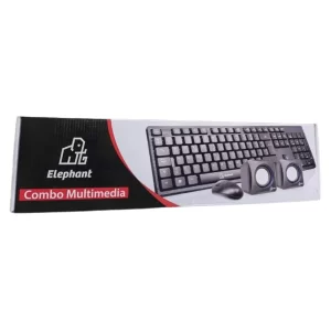 Combo Multimedia Elephant ELC-03 Teclado + Mouse + Cornetas